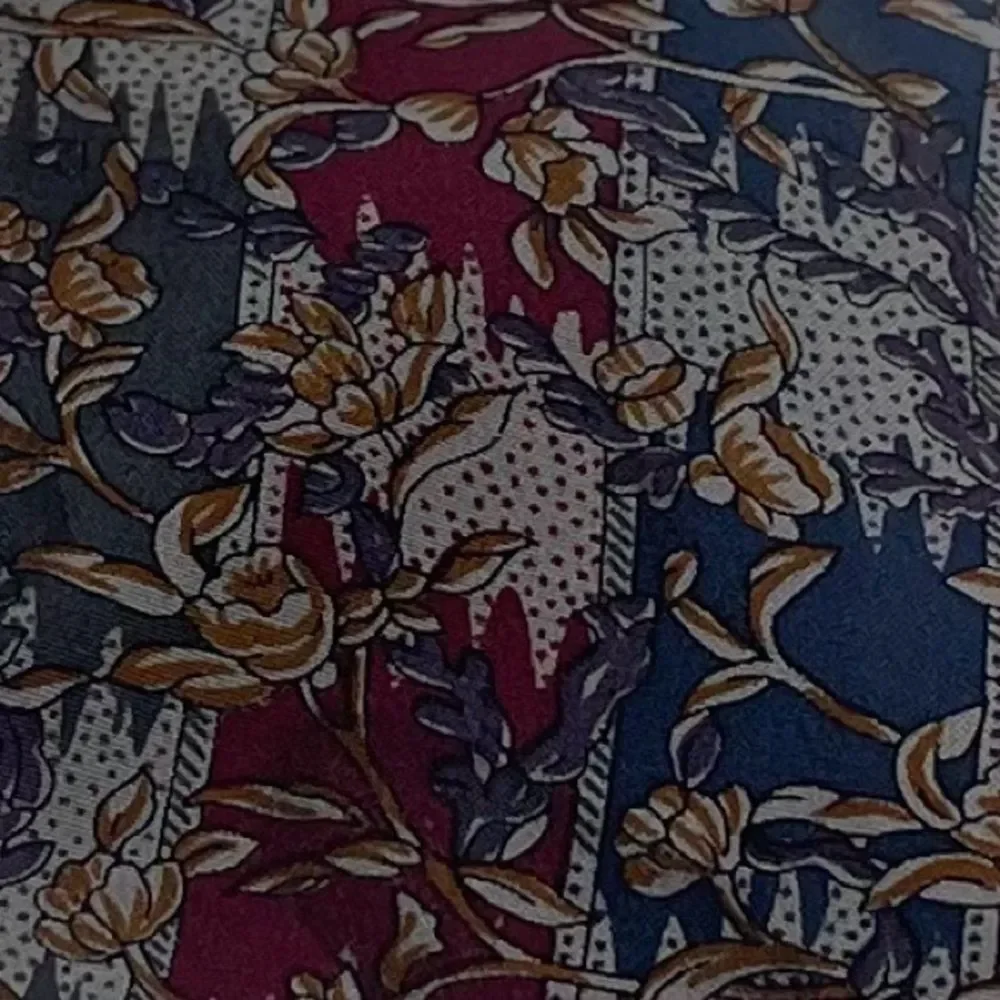 Valentino Burgundy Navy Gold Italian Silk Luxury Necktie
